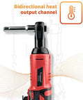 12V Electric Ratchet Wrench Set 3 By 8 Inch Drive shown with bidirectional heat output channel feature