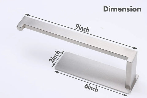 Self Adhesive Hand Towel Holder No Drilling Stainless Steel 9 Inch Brushed Nickel Towel Bar Rack dimensions