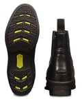 Back and sole view of Kids Paddock Boots Front Zip For Easy On Off Lightweight Classic Style Equestrian Footwear Unisex Fit