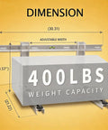 Heavy Duty Mini Split Wall Mount Bracket For 7000-12000 BTU AC Units, 400 lbs capacity, dimensions shown with cross bar 30.31in