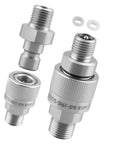Heavy Duty Hydraulic Quick Disconnect Coupler Female Thread Pipe Fitting Stainless Steel No Leaks Guaranteed Fast Install Plug And Play Style Built Plunger Keeps Debris Out For Smooth Operation And Low Maintenance On Your Industrial Rig with washers
