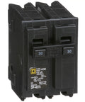 Homeline 30 Amp 2 Pole Mini Circuit Breaker For 120 240V AC With 10kA Breaking Capacity Heavy Duty Plug In Mount Standard Type Residential Use Fast Installation And Safe Protection HOM230CP black 30A double-pole breaker