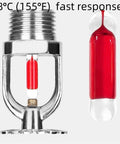 Straight Up Reliable Fire Sprinkler Heads 10 Pack Pendant Style Quick Response Kit featuring red glass bulb and 155F trigger temp.