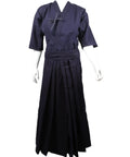 Mens Cotton Kendo Aikido Hapkido Hakama Keikogi Martial Arts Uniform XL 180 Dark Blue Breathable Durable Training Gear