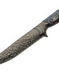 Roaring Dragon Medieval Dagger 12 Inch Blue Decorative Knife with Stainless Steel Blade Metal Handle and Scabbard
