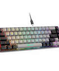 65 Percent Compact Backlit Gaming Keyboard For PC And Windows Laptops, 68 Keys Membrane Wired Keyboard with rainbow lighting.