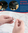 Hands holding a pin from Stainless Steel Clevis Pins Kit 44Pcs 12 Sizes 304 Grade Assortment Go-To For M3 M4 M5 Fasteners Link And Hinge Pins