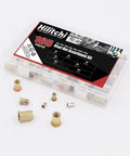 165 Piece Mixed Zinc Plated Carbon Steel Rivet Nut Kit With Threaded Rivnuts M3 Through M12 displayed with open box on white background