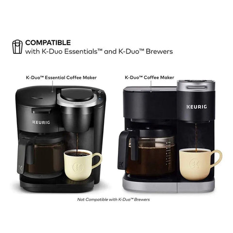 Reusable Mesh Coffee Filter For K Duo Hot And Iced Gen 2 And Essentials And Brewers Not Compatible With K Duo Plus shown with coffee makers