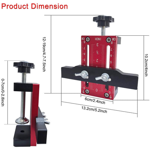 Effortless Cabinet Door Installation Positioner Jig With Locator Handle for precise door alignment and hinge mounting, adjustable tool.