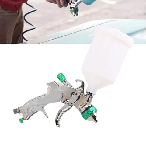 Professional Grade Hvlp Paint Sprayer Kit With Six Hundred Mil Gravity Tank And Three Nozzle Heads for precise auto coating application.
