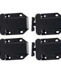 4-Pack Push To Open Cabinet Latch Catches For Drawers And Doors Touch Release No-Handle Mechanism Spring Loaded ABS Plastic Black
