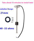 Donut Float Fuel Tank Sending Unit 8 Inch 240 To 33 Ohms for marine, boat, truck, RV gas gauge sender with reed switch