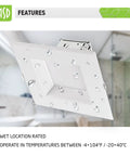12 Pack 6 Inch LED Square Recessed Light With Integrated Junction Box Easy Install No Fuss Slim Low Profile Canless Recessed Fixture Dimmable 2700K 5000K Adjustable Wet Location IC Rated UL Energy Star in bathroom setting