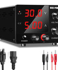 30V 5A Adjustable DC Power Supply With Dope Encoder Knob, Switching Regulated Bench Power Supply, 3 Digit LED Display.