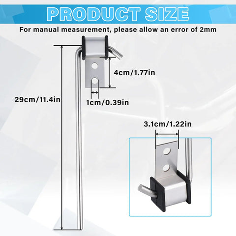 Heavy Duty Stainless Steel Exhaust Hanger Kit Universal Four Pack Three Eighths Inch Rod Eleven Inch Long Weld On Brackets diagram