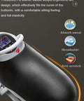 Black Electric Horse Riding Simulator For Home Gym with ergonomic PU leather saddle and LCD display.