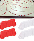 120 Piece RC Car Racing Track Drift Barriers Set for Drifting Practice Durable Plastic Obstacles and Fence in red and white