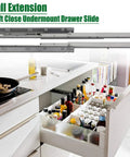 Undermount Drawer Slides 12 Inch Full Extension Soft Close Concealed Runners Set 6 Pairs With Mounting Screws And Brackets