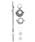 Pop Up Drain Repair Kit With Threaded Adjustable Center Pivot Ball Rod, 3 Ball Sizes, Gasket, 3 Nuts, Chrome Finish Parts