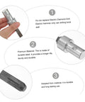 Close-up of a drill bit adapter for rotary hammer universal earth auger converter chuck, durable steel, highlighting design features.