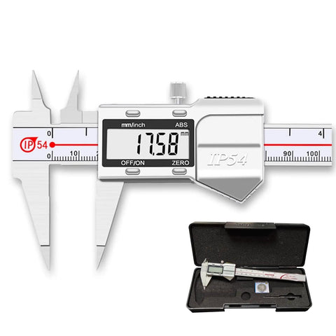 Digital Caliper With Small Point Jaw Stainless Steel Construction For Tiny Grooves And Tight Slots 0 To 6 Inch Measuring Tool display
