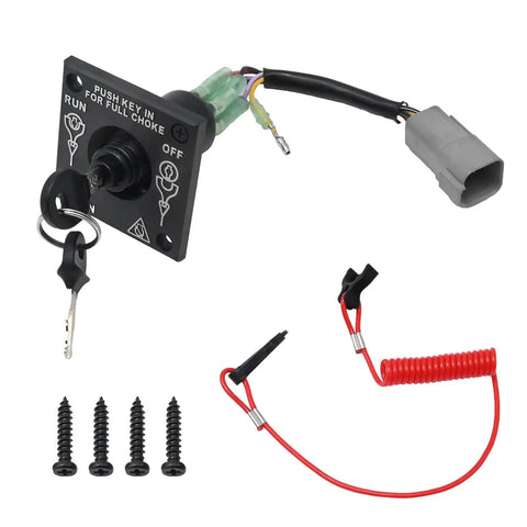 Boat Kill Switch Outboard Ignition Switch Replacement For Johnson BRP Evinrude Boat Motor With Keys And Lanyard