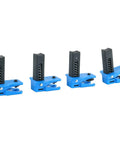 Fluid Line Stopper Clamp Kit With Spring Loaded Plugs For 1/2 In, 3/8 In, And 5/16 In Lines 4-piece blue plastic and metal stoppers