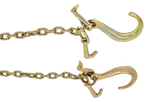 G70 V Chain Bridle With Eight Inch Medium J Hooks T Hook And J Hook Grab Hooks Pear Link Top Fittings Two Foot Legs