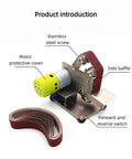 Professional Grade Mini Belt Sander Boasting A Sick Pure Copper Motor Versatile Electric Polisher with stainless screws and baffles.