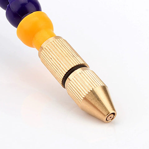 Hella Efficient Coolant Sprayer Mist System For Engraving And Machining Tools With 8mm Air Pipe Compatible Lubrication Nozzle close-up of brass nozzle.