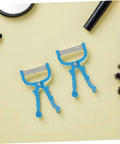 Portable Facial Hair Remover Spring Tool For Women, Manual Epilator With Stainless Steel Coils And ABS Construction, Gentle On Chin And Facial Areas, On The Go Hair Removal For Smooth Skin, pack of 4 blue