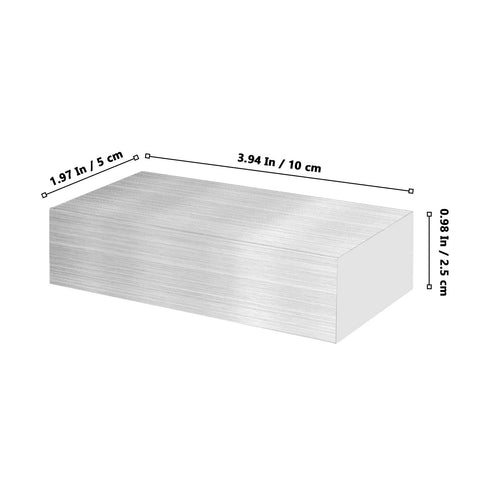 Aluminum bar stock, 8-pack, solid 4 x 2 x 1 in, 6061 general-purpose aluminum block