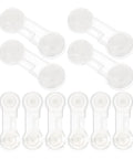 Easy Install Kid Safe Cabinet Locks For Drawers And Fridges, 10 Pack ABS Adhesive Safety Latches, clear furniture locks