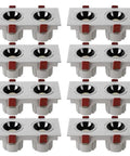 Top Shelf 24W LED Recessed Downlights With Quick Gimbal Retrofit Fit Triple Color Temp Swap From Cozy To Bright White Bold CRI90 Lighting Bullseye Dual Head Pivot Fully Dimmable 30 Degree Spotlight Pack Of Eight, showing 8 sets of dual-head downlights.