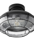 Windmill LED Fan Light Kit Noir Bronze Dark Finish For Restoration Ceiling Fans, Damp Rated, industrial style light fixture