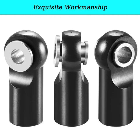10 Pcs M2 Tie Rod End Ball Joint Link Ball Head Holder For RC Cars And Trucks Upgrade Part Black CNC Machined Metal Durable Easy Install For Hobbyists And RC Enthusiasts, black CNC-machined metal RC ball joint holders