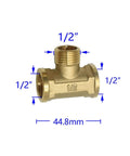 Brass Half Inch Garden Hose Tee Connector 3 Way Water Splitter Adapter T Shape Pipe Fitting Pro Grade For Hoses Faucets And Sprinklers Durable Yard Hydration Gear 10 Pack Yellow Silver Finish, 1/2" brass tee
