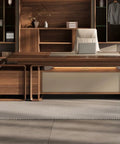 Huge Adjustable Standing Desk Featuring Smooth Sit Stand Functionality with spacious wood laminate top in a modern office setting.