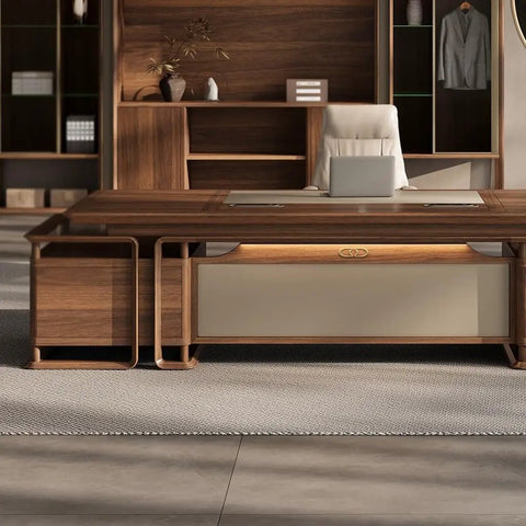 Huge Adjustable Standing Desk Featuring Smooth Sit Stand Functionality with spacious wood laminate top in a modern office setting.
