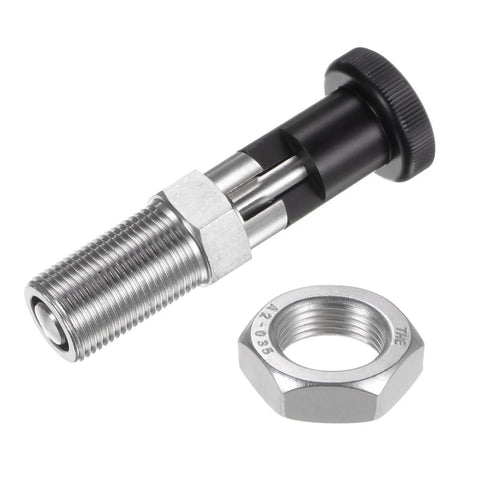 Heavy Duty Push Fit Ball Nose Spring Plunger With Dead Nuts Tight Self Locking Grip and Premium Stainless Steel, M20X1.5 size.