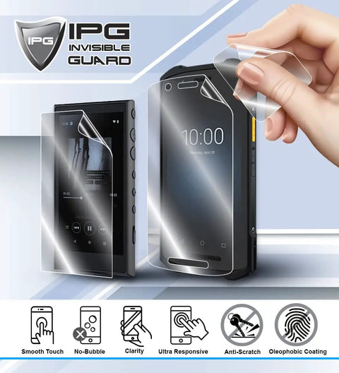 Top Shelf Hydrogel Screen Protector For Topaz Signature Pads 750 Series fits T Lbk750 and Tm Lbk750, shown being applied.