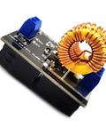 Close-up of Two Pack Mini Low Voltage ZVS Induction Heater Kit for DIY Metal Heating Projects with 5V to 12V DC Input and up to 120W Peak Power