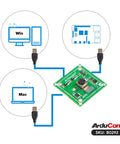 4K 8MP IMX219 Autofocus USB Camera Module With Built In Microphone For Ultra Clear Video And Close Up Focus 1080P Mini UVC USB 2.0 Webcam connected to PC and Mac via USB