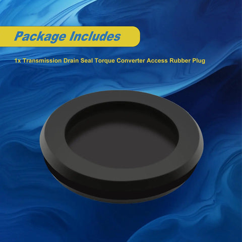 Transmission Torque Converter External Access Plug With Quick Seal Rubber Drain Seal For Ford Bronco 1990 1996 Mustang 2001 2004 F 150 1990 2010 Replacement E9TZ7N171A, black rubber