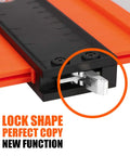 Close-up of the locking mechanism on the Dead Nuts Accurate 10 Inch Contour Gauge Profile Tool for secure shape copying.