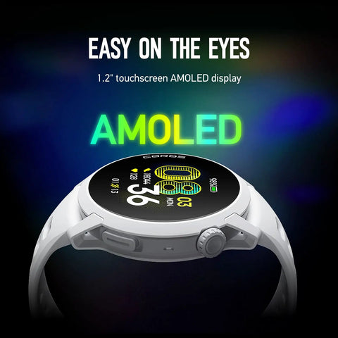 PACE 4 Ultralight Sport GPS Watch With 1.2 Inch AMOLED Screen, 19 Days Battery Life, Voice Features, Advanced Training Tools display