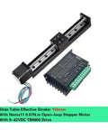 Slide Table Kit For CNC Systems With T Type Linear Guide Rail Stage 50mm Stroke And 6mm Pitch Electric Linear Stage Pro Grade Precision Ball Transmission Heavy Duty Load For Smooth And Accurate Milling, 150mm stroke with Nema11 stepper motor and TB6600 driver