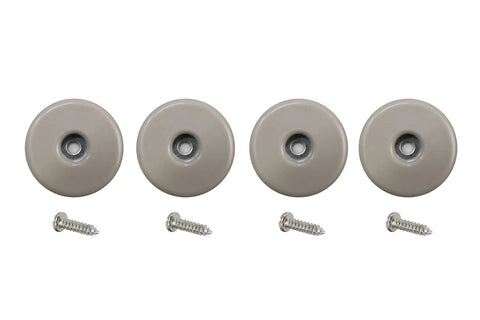 Four Pack Nail On 1 Inch Swivel Furniture Glides With Low Friction Base For Smooth Moves And Rug Protection On Carpets