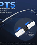 Centron Lite Travel Fishing Rods with Power Transition System showcasing sensitivity and assembly instructions.